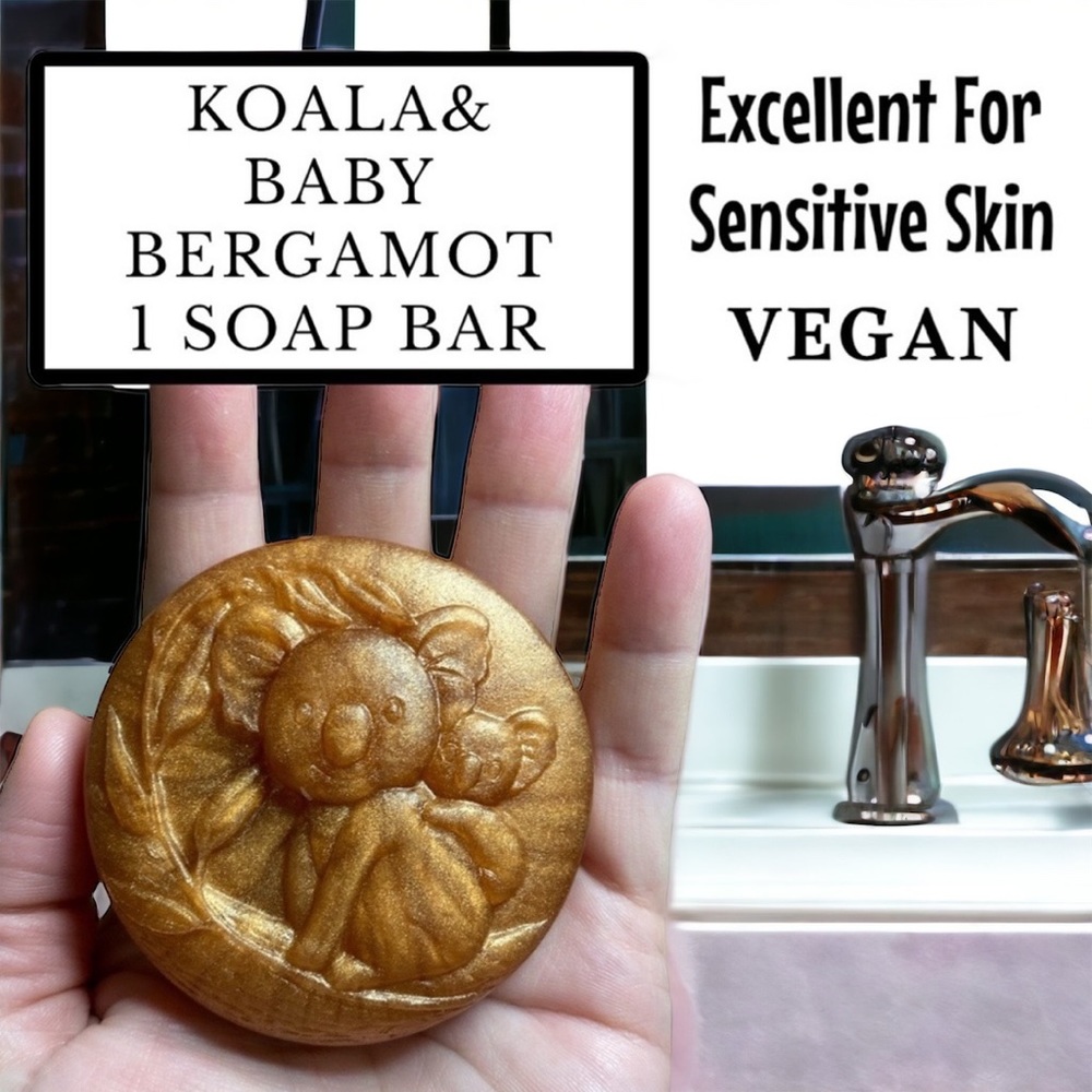 1 Bar, Bergamot, Koala & Baby, Handmade Soap, Great Gift Idea! ( PRICE IS FIRM )